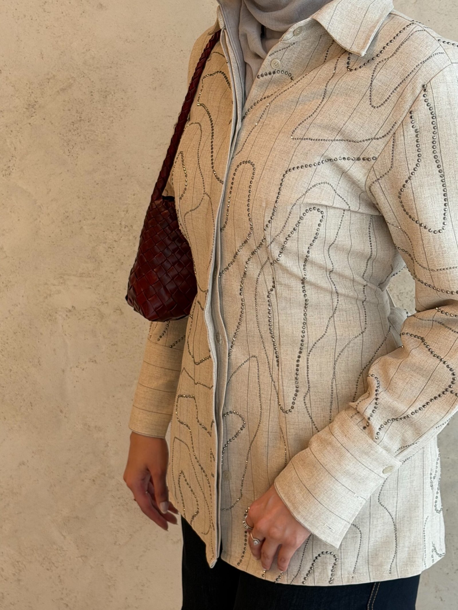 S26' #3 linen detailed jacket - Image 4